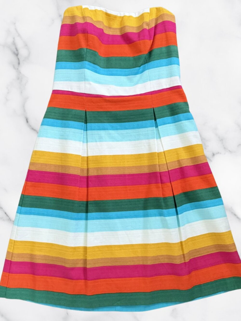 EUC Trina Turk Kenzie Striped Strapless Dress Size 4